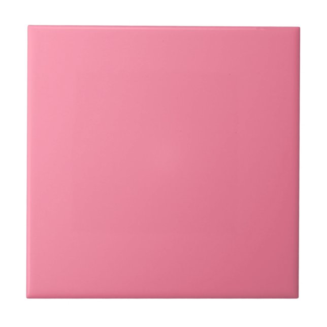 Modern Bubble Pink Plain Solid Colour Tile (Front)