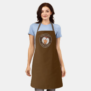 Modern Bubble Tea milk shop Café Cafe staff name Apron