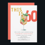 Modern Bubbly Coral 60th Birthday Party Invitation<br><div class="desc">Fun Modern Bubbly Coral Drink 60th Birthday Party Invitation
What a fun way to celebrate someone special!</div>