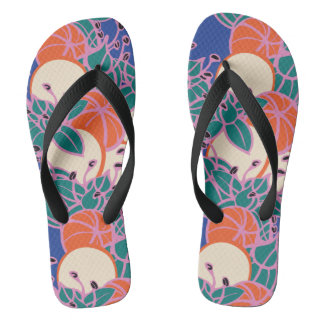 Modern Bud & Flower Bold Pattern Jandals