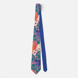 Modern Bud & Flower Bold Pattern Tie