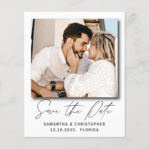 Modern Budget Photo Save Our Date Invitation
