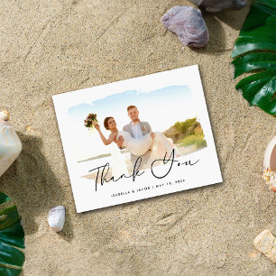 Modern Budget Wedding Photo Thank You