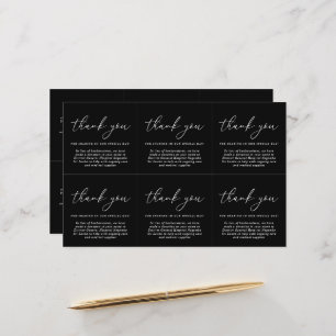 Modern Budget Wedding Thank You Favour Tags