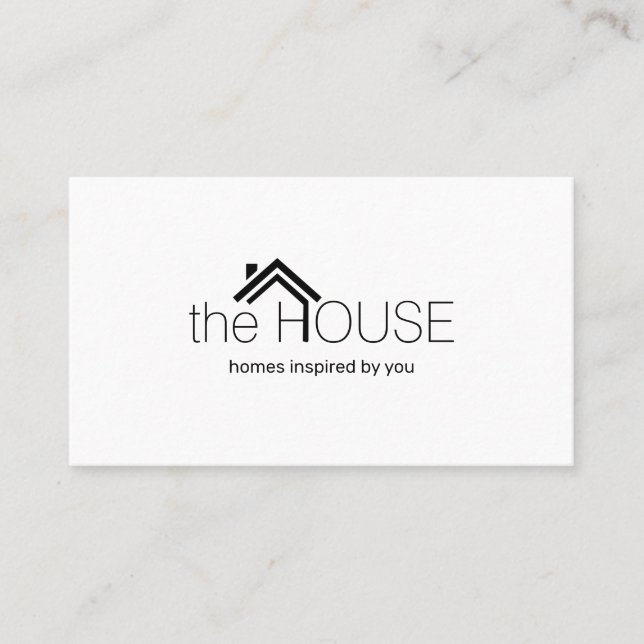 Modern Builder Architect Interior Designer  Business Card (Front)
