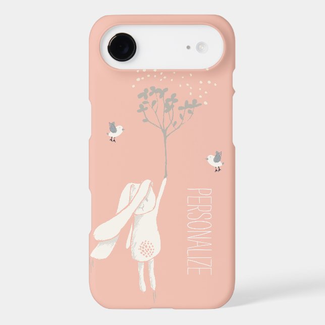 Modern Bunny On The Breeze Case-Mate iPhone Case (Back)