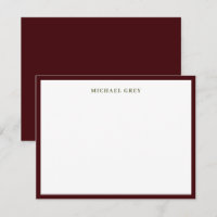 Modern Burgundy Border Professional