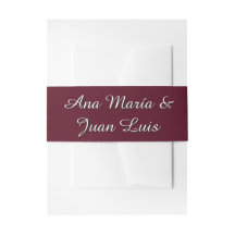 Modern Burgundy Calligraphy Personalized Names