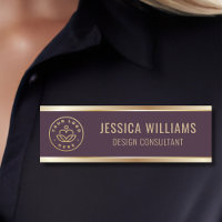 Modern Burgundy Gold Business Logo