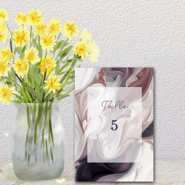 Modern Burgundy Ivory Gray Elegant  Table Number (Creator Uploaded)