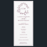 Modern Burgundy Leafy Crest Monogram Wedding Programme<br><div class="desc">An exquisite Burgundy Monogram Wedding Program that brings structure and elegance to your ceremony. Designed for couples who appreciate refined details, this piece features a delicate leafy crest monogram, classic serif typography, and an effortlessly modern layout. A must-have for cathedral weddings, vineyard celebrations, or sophisticated ballroom affairs, this program ensures...</div>