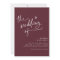 Modern Burgundy / Merlot Handwriting Heart Wedding