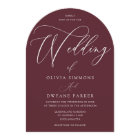 Modern Burgundy Minimal Arch Wedding