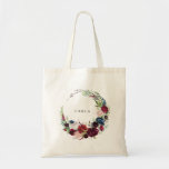 Modern Burgundy Navy Blush Floral Tote Bag<br><div class="desc">This modern burgundy navy blush floral tote bag is the perfect wedding gift to present your bridesmaids with for an elegant wedding. The design features red,  burgundy,  navy,  purple,  blue and blush beautifully hand-painted flowers and green leaves.</div>