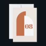 Modern Burnt Orange Arch Wedding Table Number Card<br><div class="desc">Can be fully customised to suit your needs.
© Gorjo Designs. Made for you via the Zazzle platform. 
// Need help customising your design? Got other ideas? Feel free to contact me (Zoe) directly.

Optional: Background colour and font can be changed to match your theme.</div>