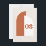 Modern Burnt Orange Arch Wedding Table Number Card<br><div class="desc">Can be fully customised to suit your needs.
© Gorjo Designs. Made for you via the Zazzle platform. 
// Need help customising your design? Got other ideas? Feel free to contact me (Zoe) directly.

Optional: Background colour and font can be changed to match your theme.</div>