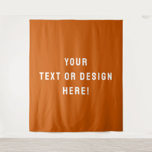 Modern Burnt Orange Wall Tapestry for Home Déco