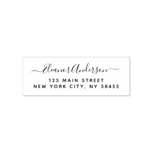 Modern Business Address with Professional Logo Ret Self-inking Stamp