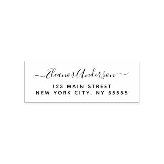 Modern Business Address with Professional Logo Ret Self-inking Stamp