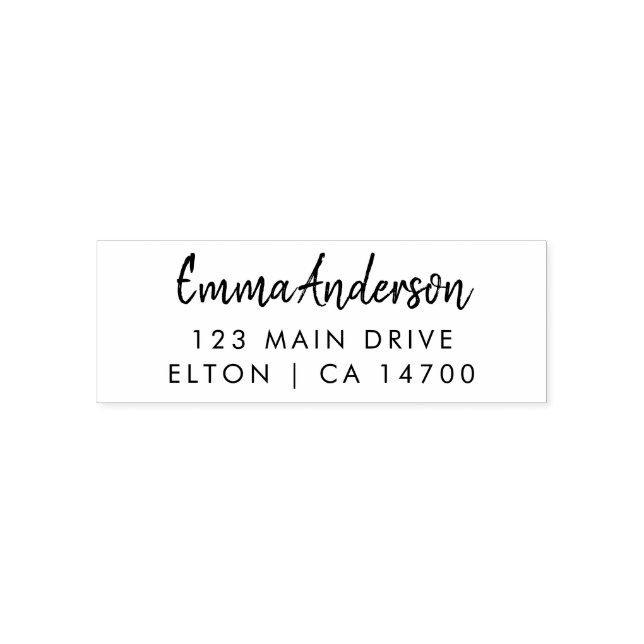 Modern Business Address with Professional Logo  Self-inking Stamp (Design)