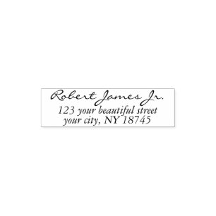 Modern Business Address with Professional Logo  Self-inking Stamp