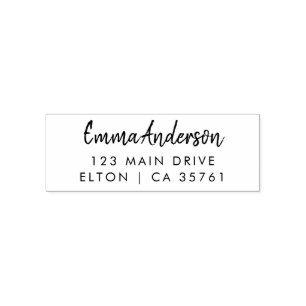 Modern Business Address with Professional Logo  Self-inking Stamp