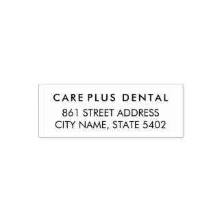 Modern Business Address with Professional Logo Self-inking Stamp