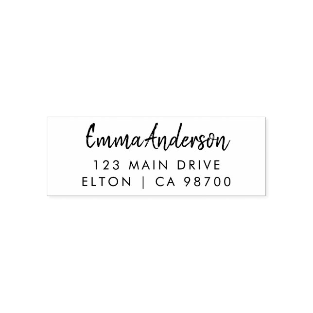 Modern Business Address with Professional Logo  Self-inking Stamp (Design)