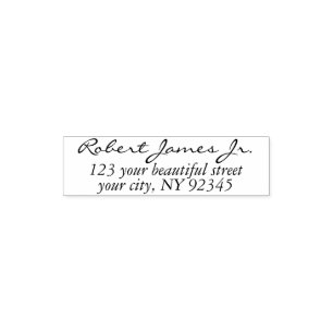 Modern Business Address with Professional Logo  Self-inking Stamp