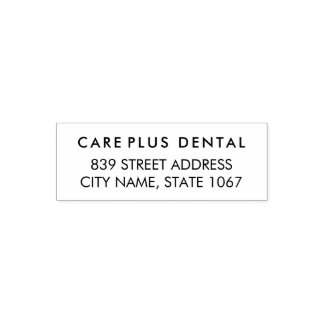 Modern Business Address with Professional Logo Self-inking Stamp