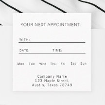 Modern Business Appointment Card