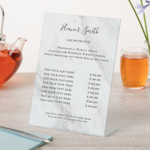  Modern Business Beauty Salon Price List Pedestal Sign