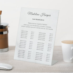  Modern Business Beauty Salon Price List Pedestal Sign