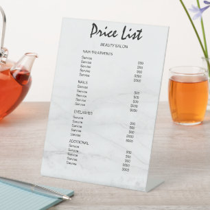  Modern Business Beauty Salon Price List Pedestal Sign