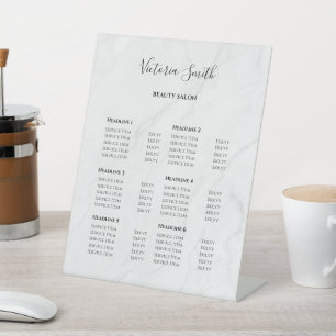 Modern Business Beauty Salon Price List Pedestal Sign