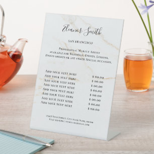 Modern Business Beauty Salon Price List Pedestal Sign
