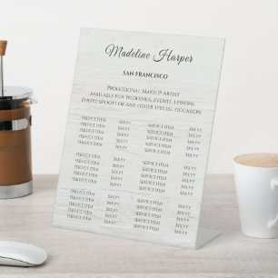 Modern Business Beauty Salon Price List Pedestal Sign