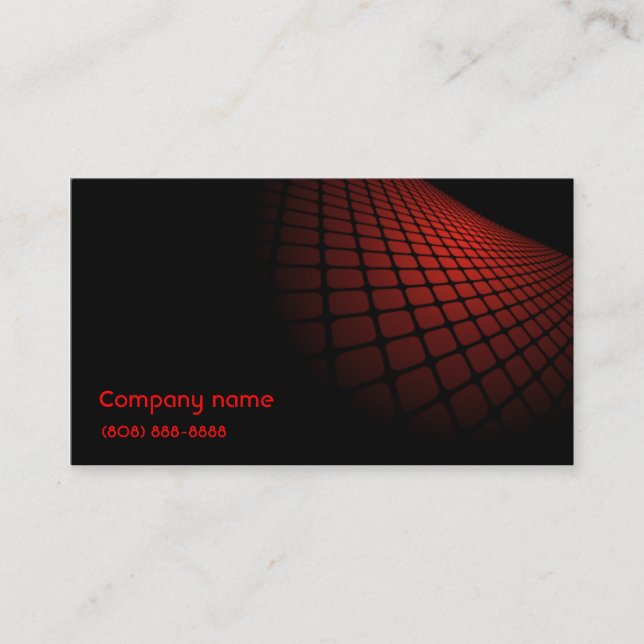 Modern Business Card Black/Red (Front)