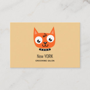 Modern business card for grooming salon.