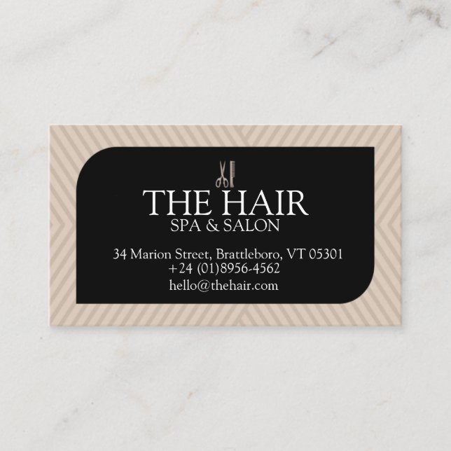 Modern Business Card For Salon (Front)