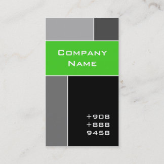 Modern Business Card Lime Green Grey
