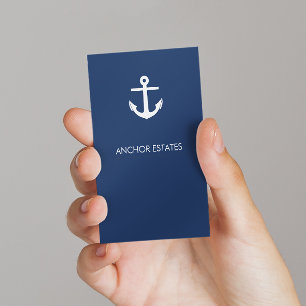 Modern Business Card Nautical Anchor