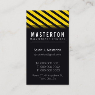 MODERN BUSINESS CARD :: warning stripes 2P