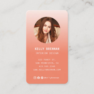Modern Business Card with Photo and Social Media