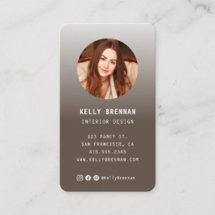 Modern Business Card with Photo and Social Media