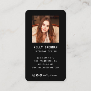 Modern Business Card with Photo and Social Media
