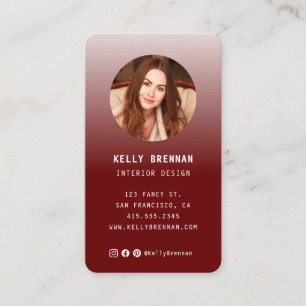 Modern Business Card with Photo and Social Media