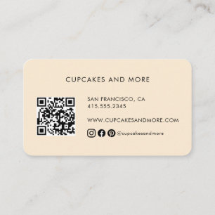 Modern Business Card with QR Code and Custom Logo