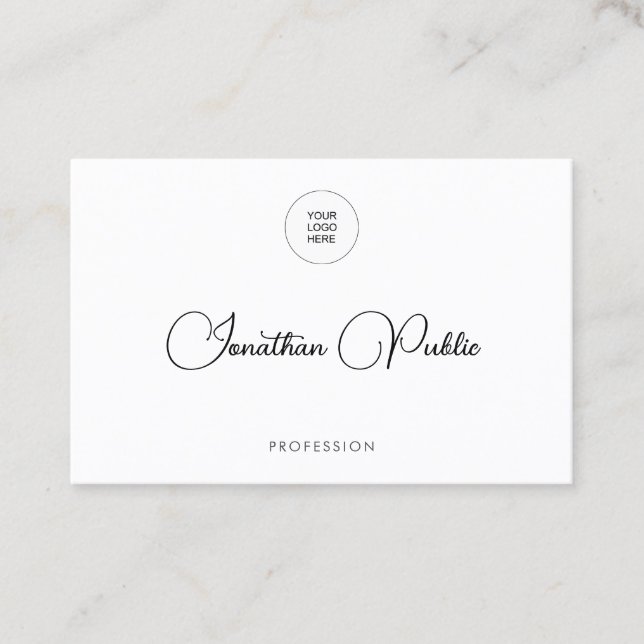 Modern Business Cards Add Own Company Logo Here (Front)