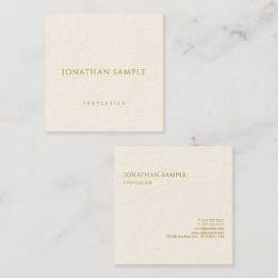 Modern Business Cards Gold Text Elegant Square
